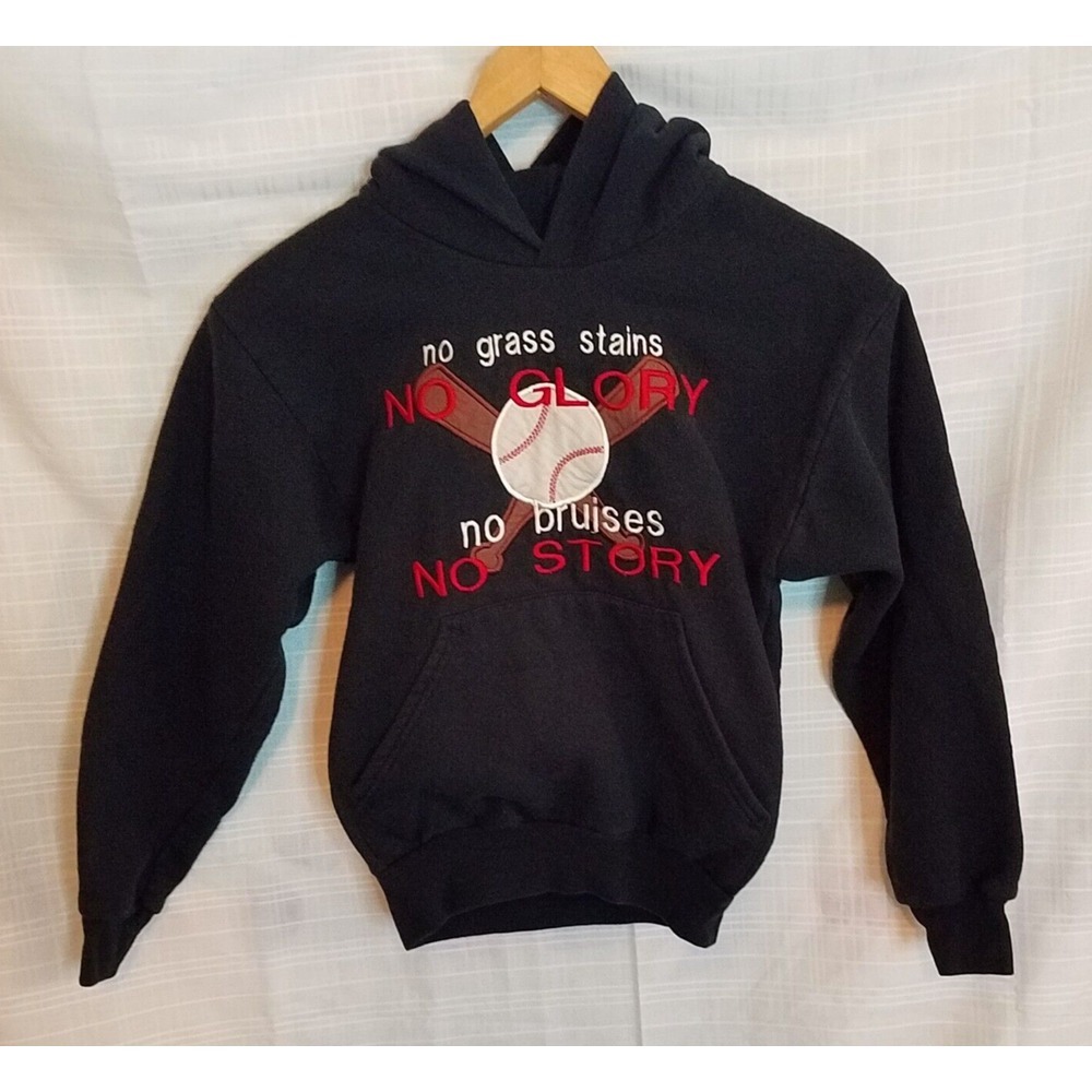 Youth size Med hoodie No Grass Stains‎ No Glory No Bruises No Story